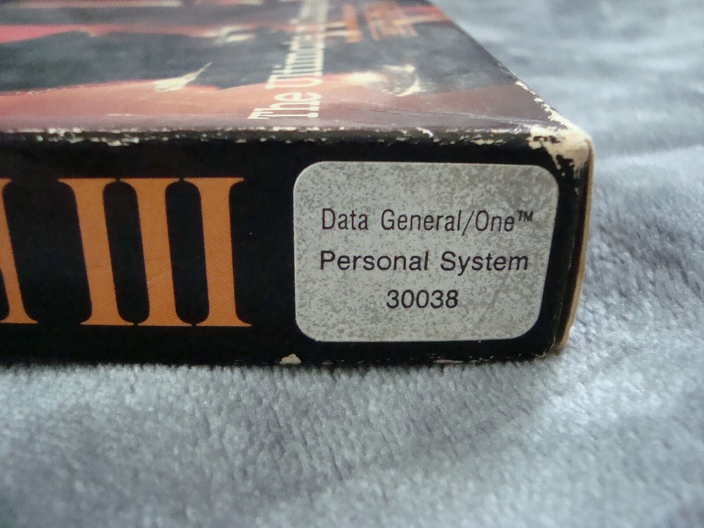 Sargon III Computer Chess game vintage DATA GENERAL ONE rare hayden software DG