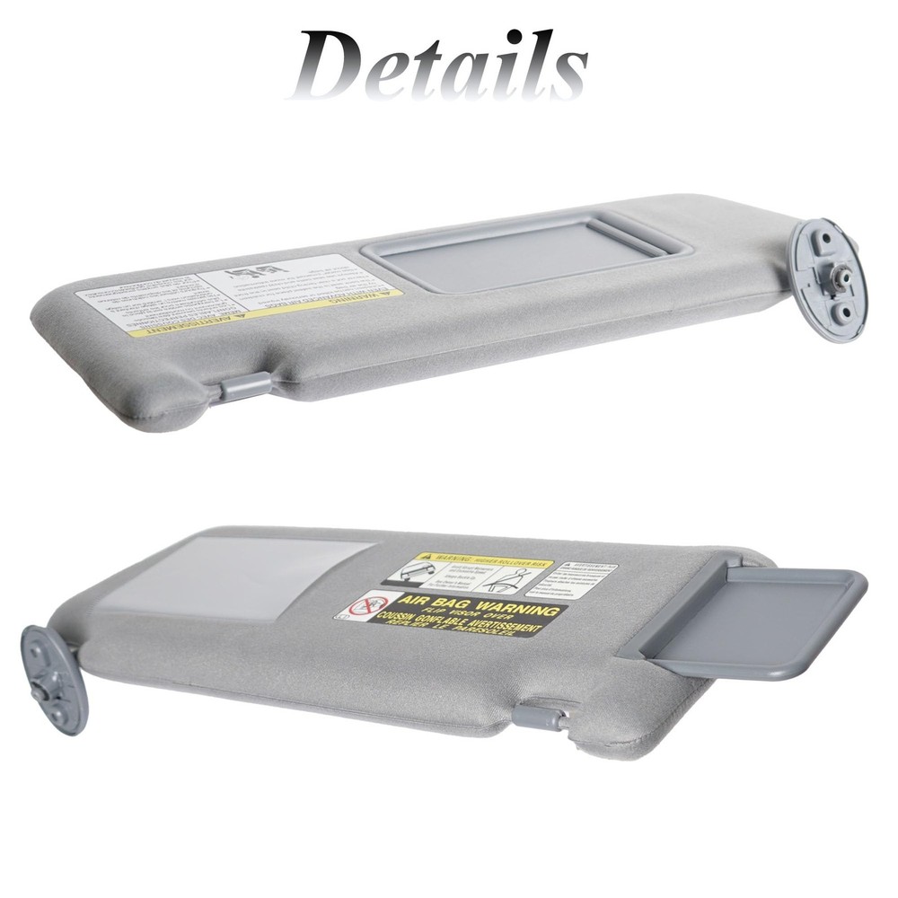ATPSTOGO Left Driver Side Sun Visor Replacement Side, Gray