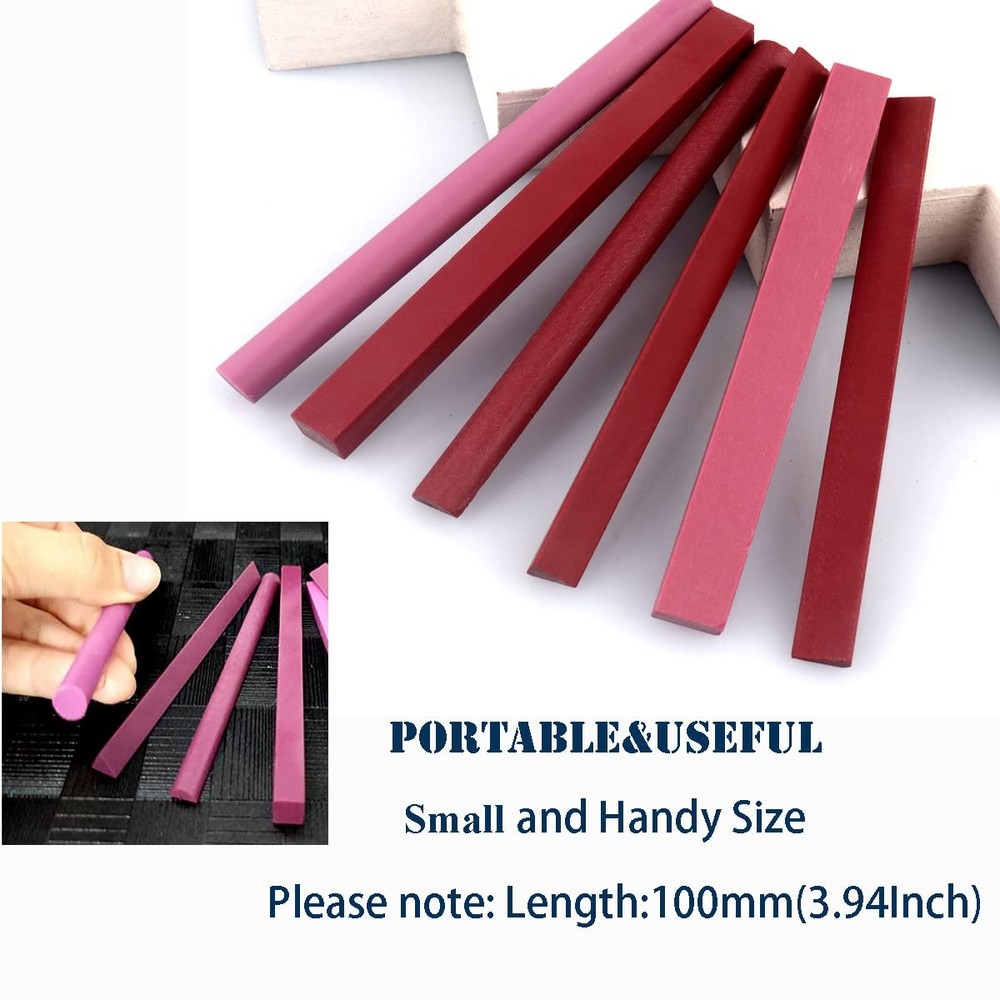 Sharpening Stone Set, 6pcs 3000# Ruby Whetstone Kit Small Fine Polishing Shar...