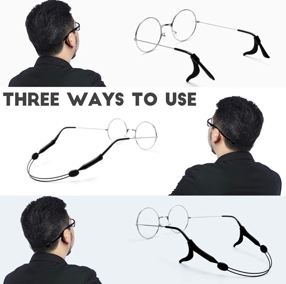12Pcs Adjustable Glasses (4pcs) Strap and Ear Hook (8Pcs)