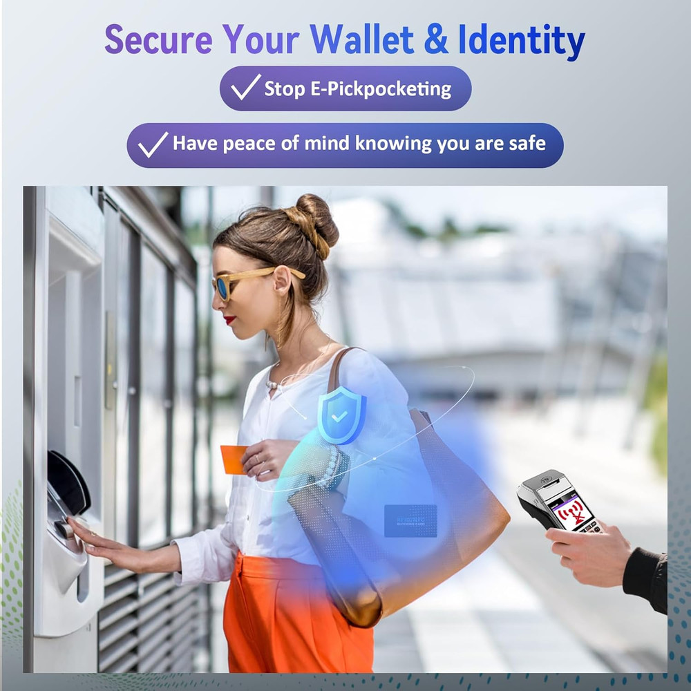 RFID Blocking Card 5 Pack Wallet Protector for Debit Credit Passport NFC
