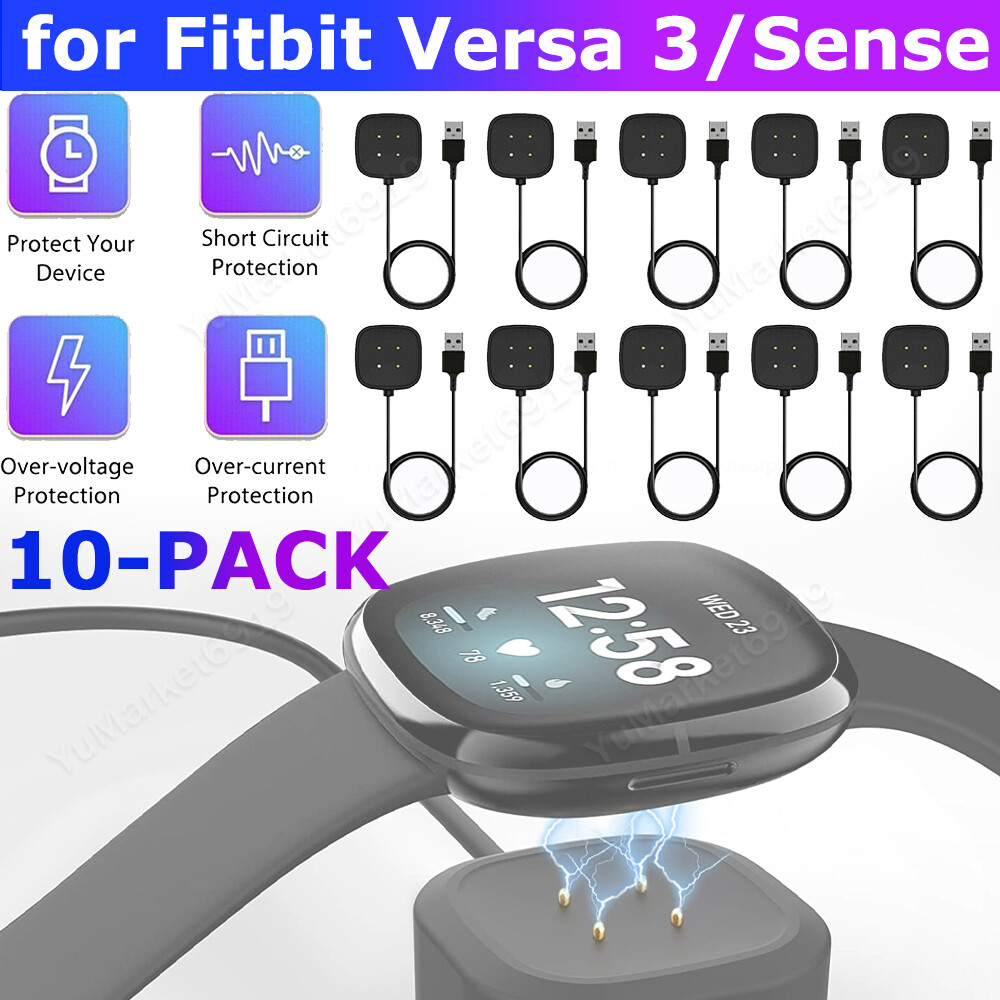 For Fitbit Versa3/Sense Watch USB Wireless Charging Dock Fast Cable Charger US