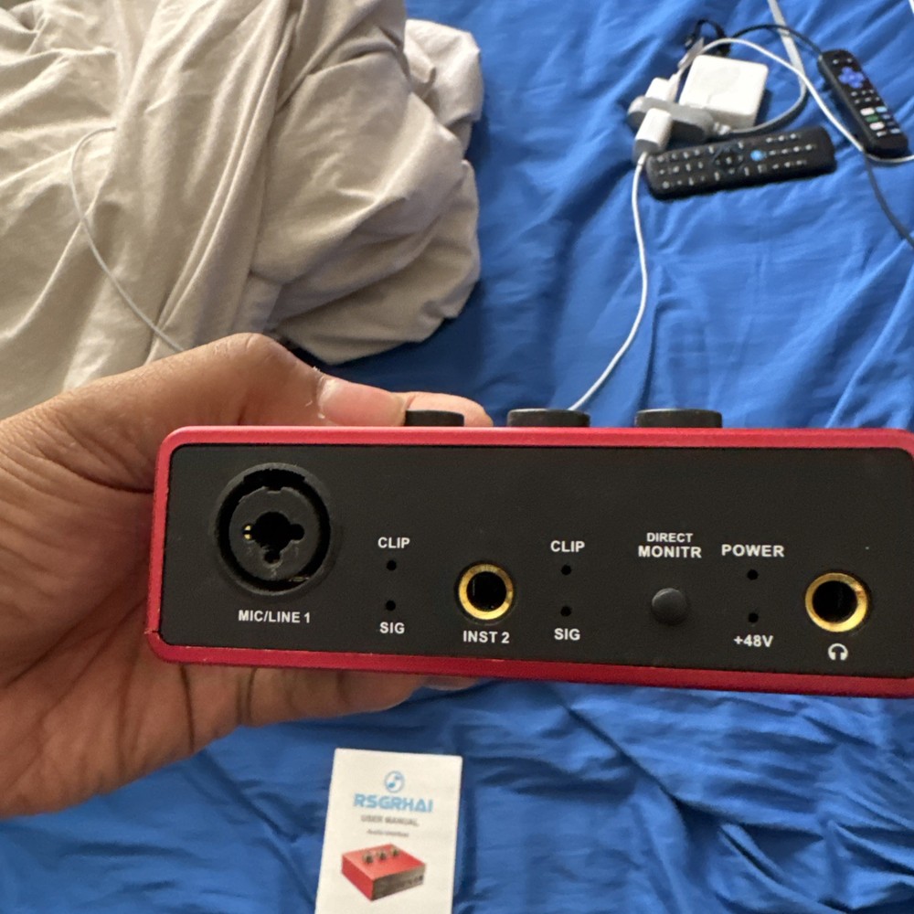 RSGRHAI Audiophile 2x2 USB Audio Interface 