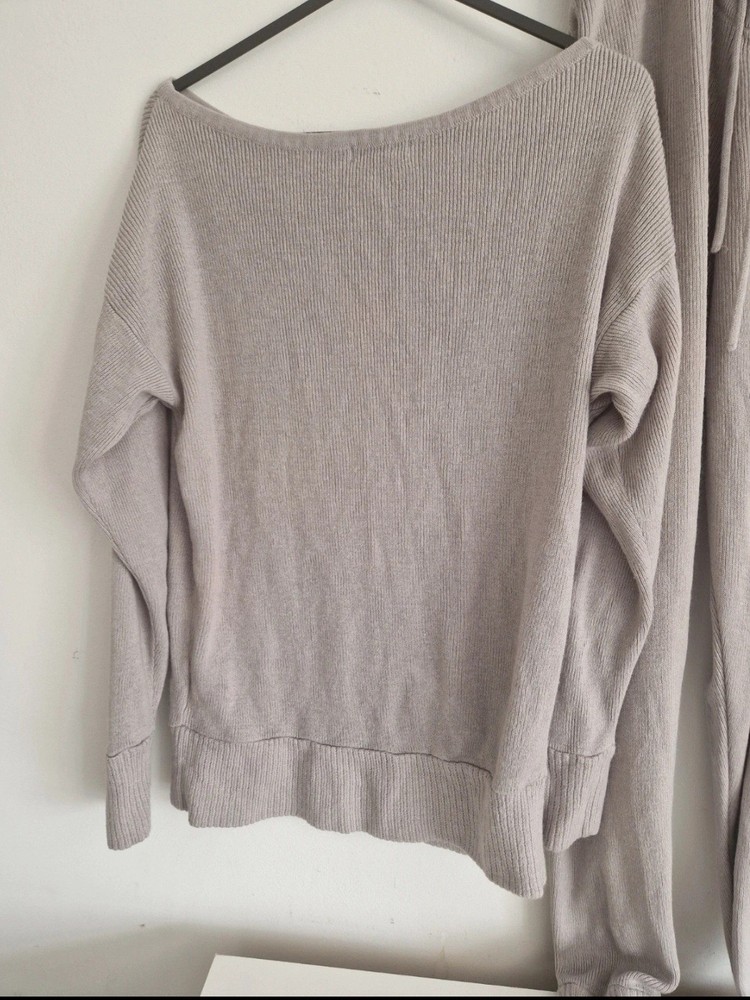 Nasty Gal Grey Knitted Lounge Set Size 8