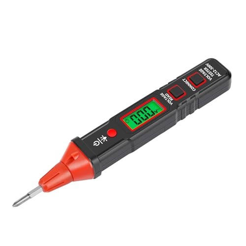 Digital AC Voltage Tester Screwdriver – LCD Display, High/Low Voltage Alert,