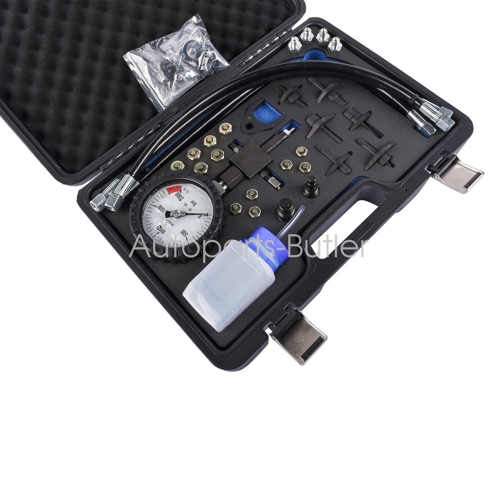 Common Rail System Tester Kit Includes Fuel Pressure Gauge& Injection Pipe Blank