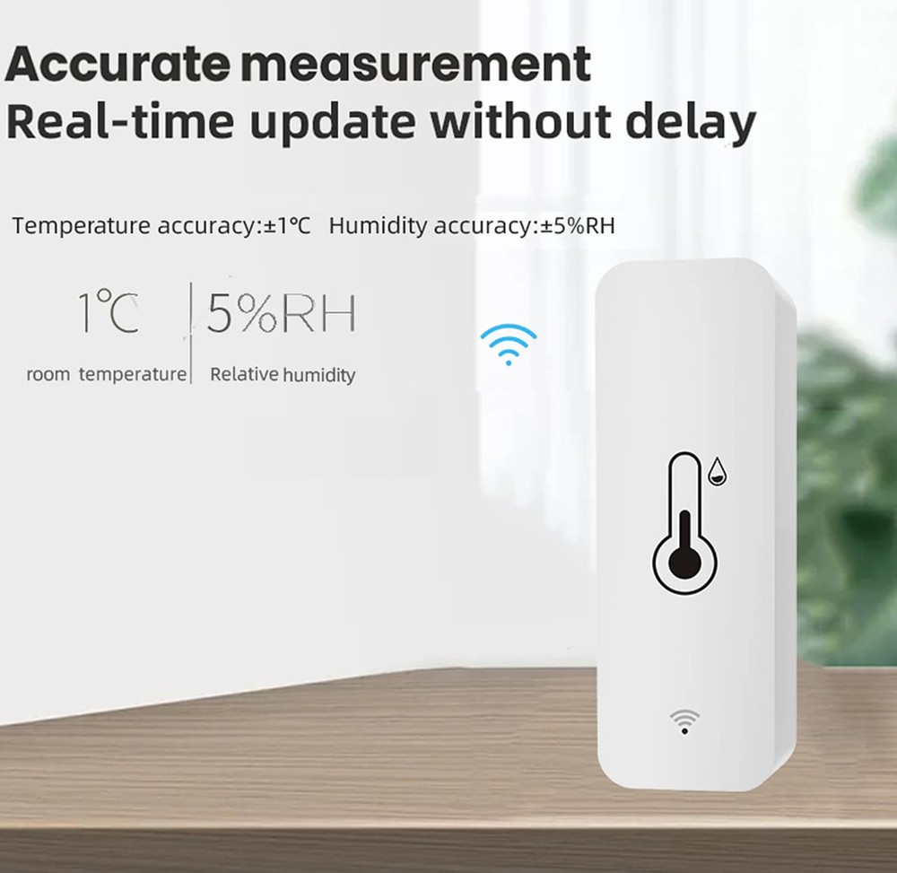 4-Pack WiFi Temperature Humidity Sensor: Wireless
