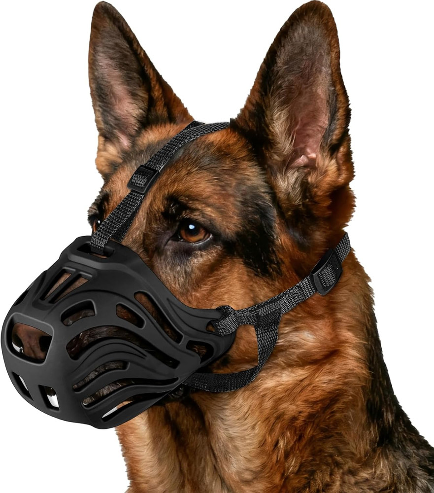 Dog Muzzle, Soft Breathable Dog Muzzles Suitable Dogs, Adjustable Basket Muzzles