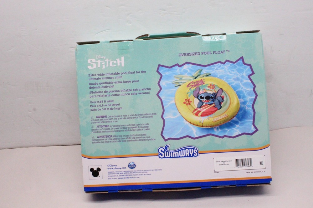 Swimways Disney Stitch Pool Float Oversized 48.5" x 32"