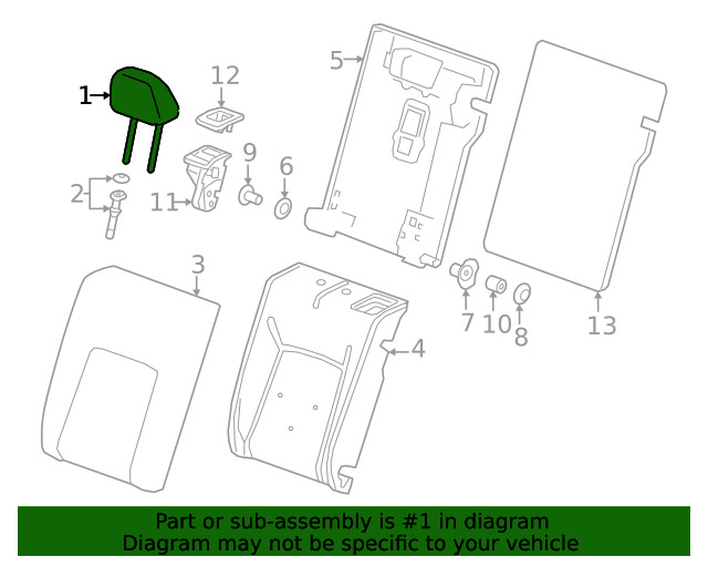 Genuine GM Headrest 42850123