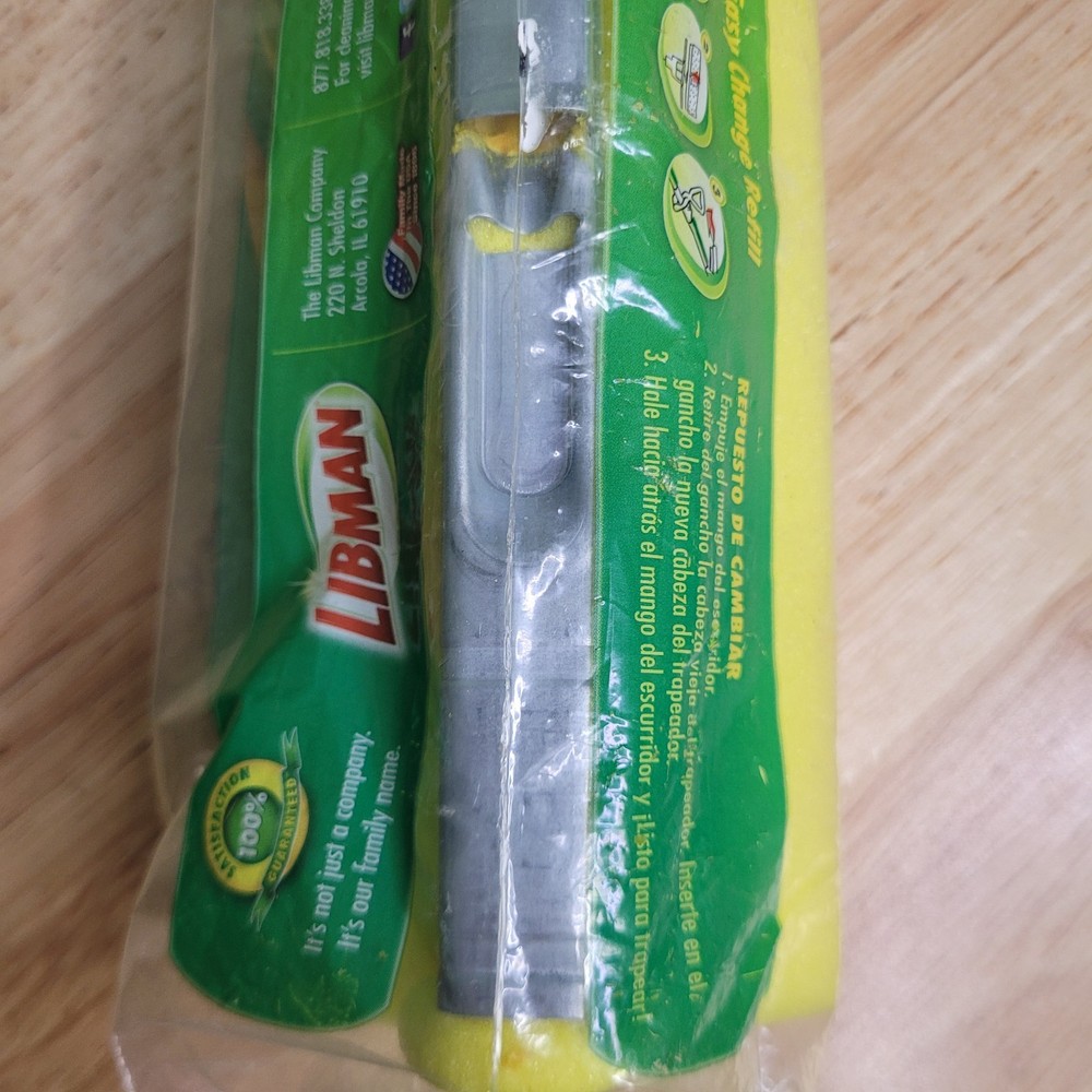 Libman Easy Roller Mop Refill Head Super Absorbent Tear Resistant #02017