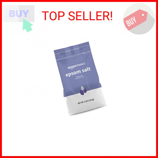 Amazon Basics Epsom Salt Soaking Aid, Lavender Scented, Relax & Relief, Resealab