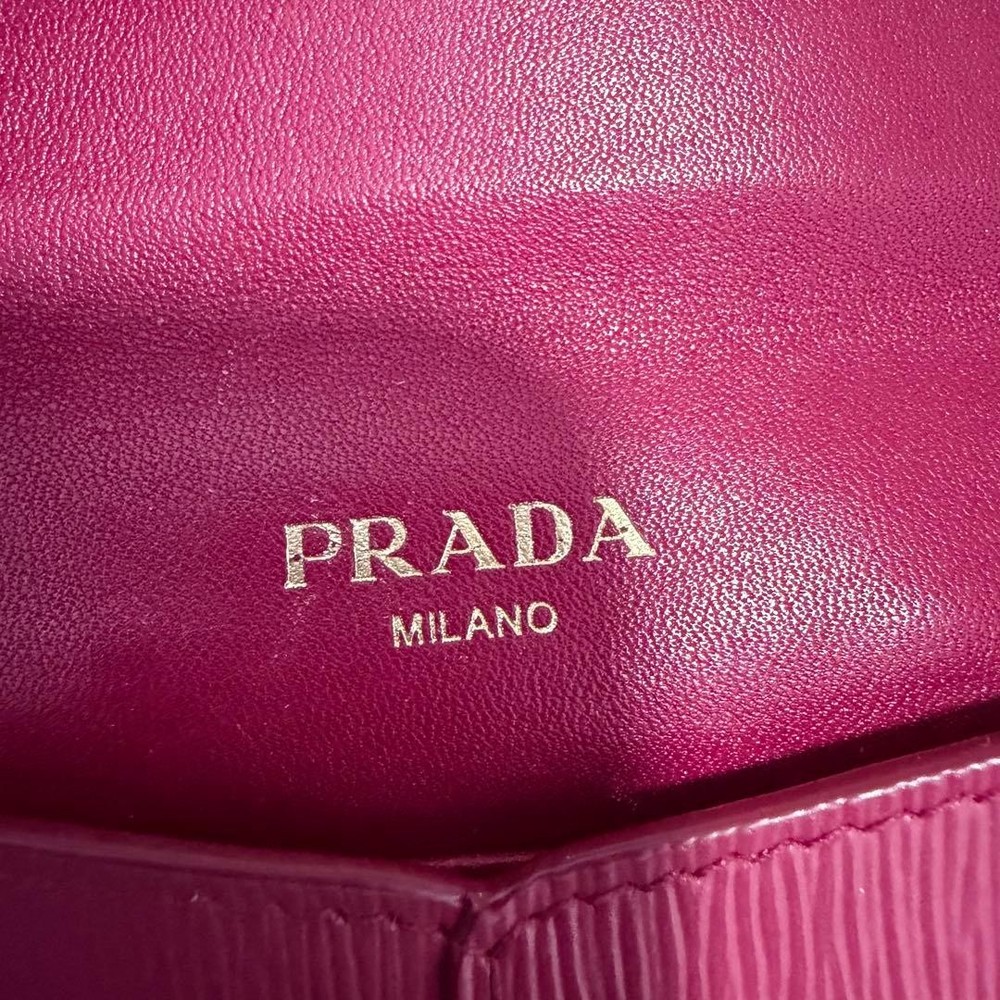 PRADA Pink Solid Folding Wallet for Women excellent gift