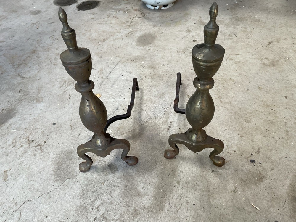 Vintage Fireplace Andirons