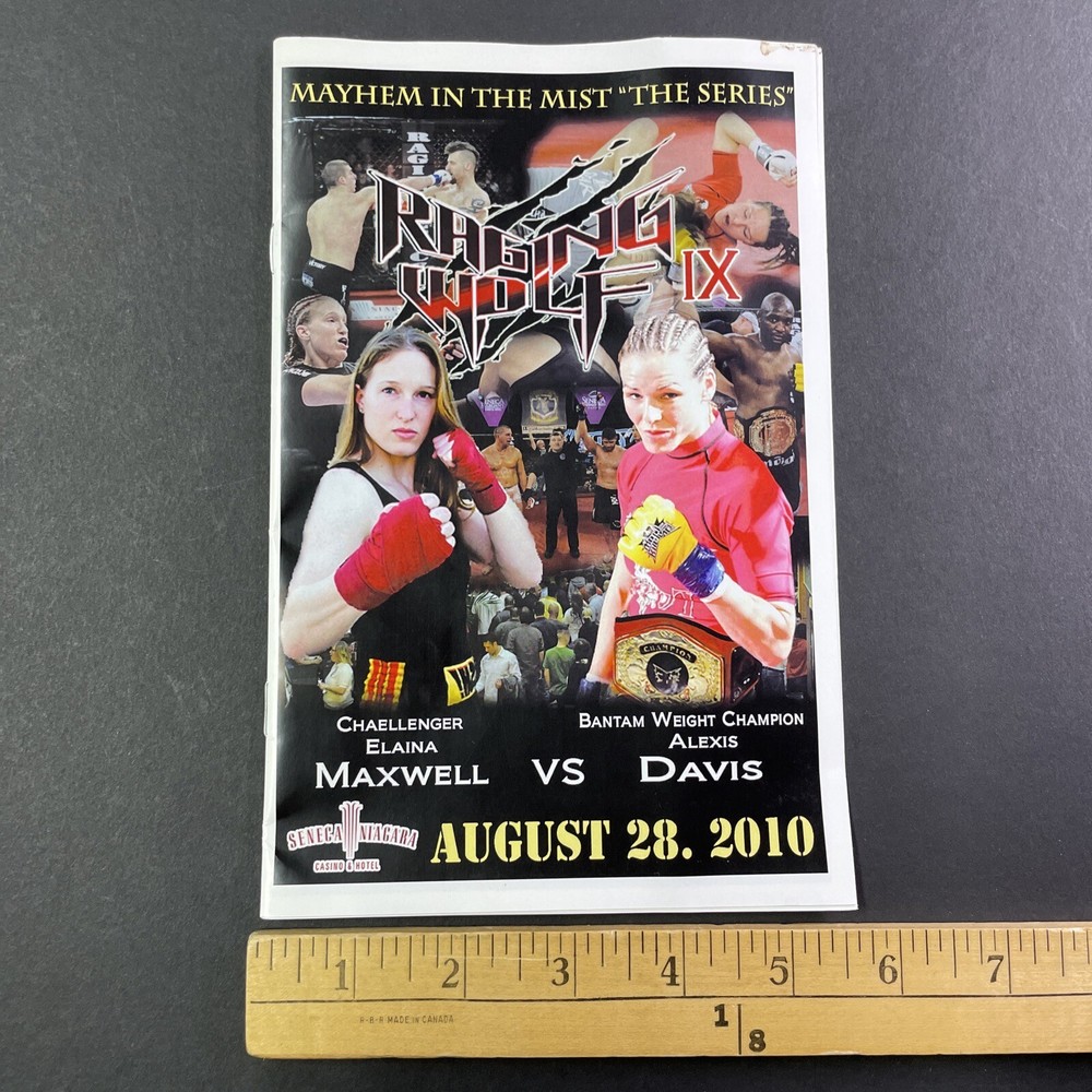 2010 Alexis Davis vs Elaina Maxwell MMA Fight Program Raging Wolf IX R1601
