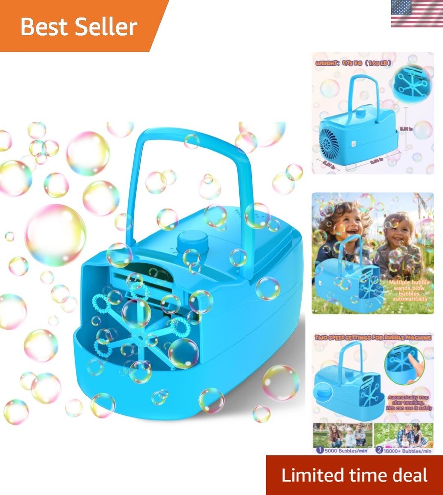 Bubble Machine, 18000+ Bubbles Per Minute Bubble Maker Blower for Kids Toddle...