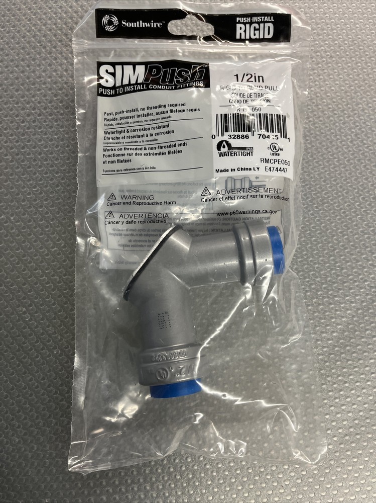 Southwire R-PE-050 Rigid and IMC Push Connect Rigid to Rigid Pull Elbow, 1/2 in