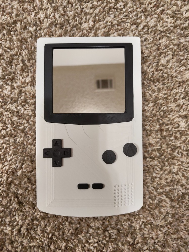 Handmade GameBoy Color mirror wall decor - white