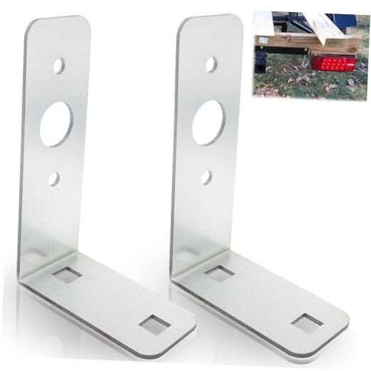 2 Pcs Trailer Light Brackets L Shape Tail Light Mounting Bracket Galvanized L