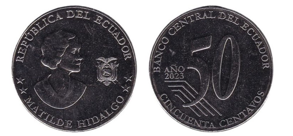 2003 ECUADOR 50 CENTAVOS MATILDE HIDALGO