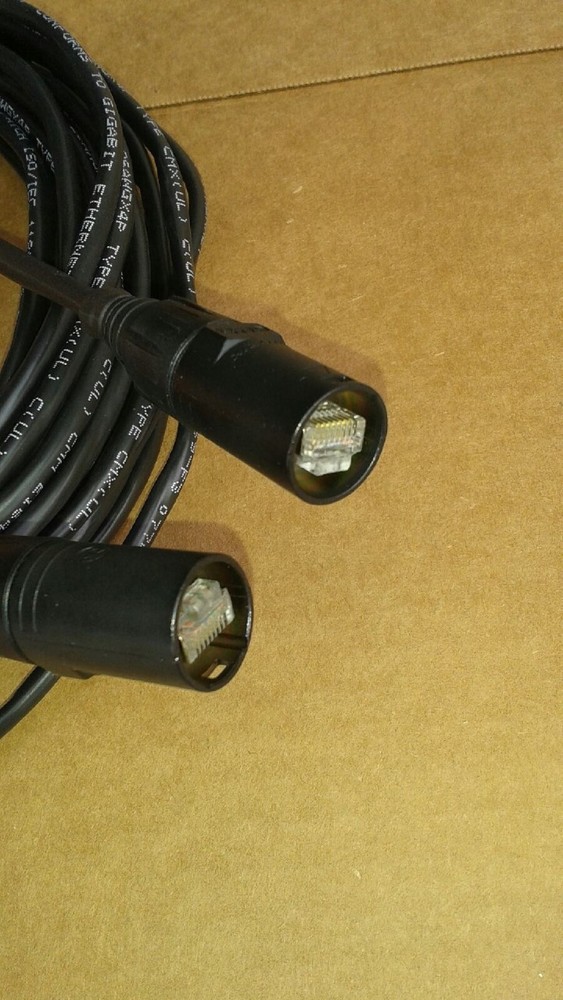 25ft  PRO CAT5E Tactical Shielded w/Neutrik Ethercon RJ45 Digital Audio Cable