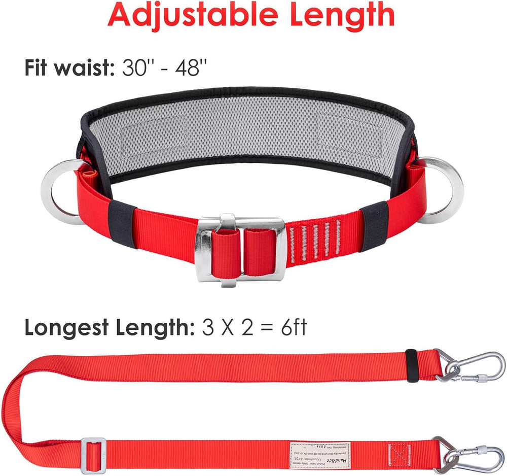 Cinturon De Seguridad Con Cordon Ajustable, Arnes De Construccion Para Escalar