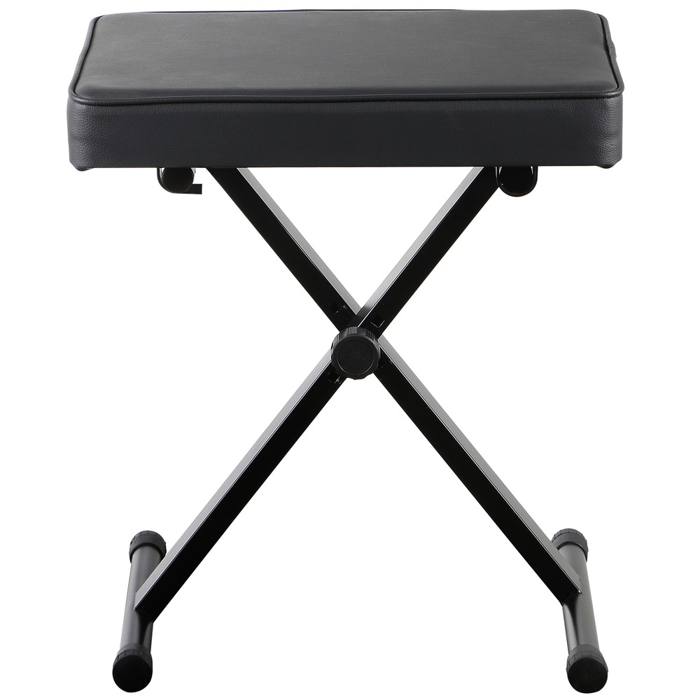 Adjustable Padded Keyboard Bench X-Style Folding Stool Piano Bench Black