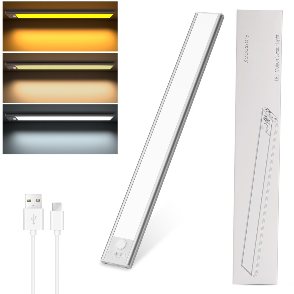 106 LED Under Cabinet Closet Light Motion Sensor USB Rechargeable Kitchen Lamp