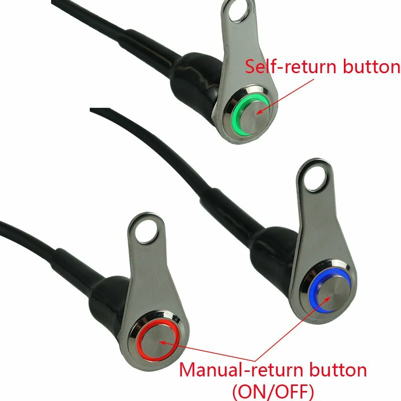 Stainless steel motorcycle horn switch handlebar installation waterproof button