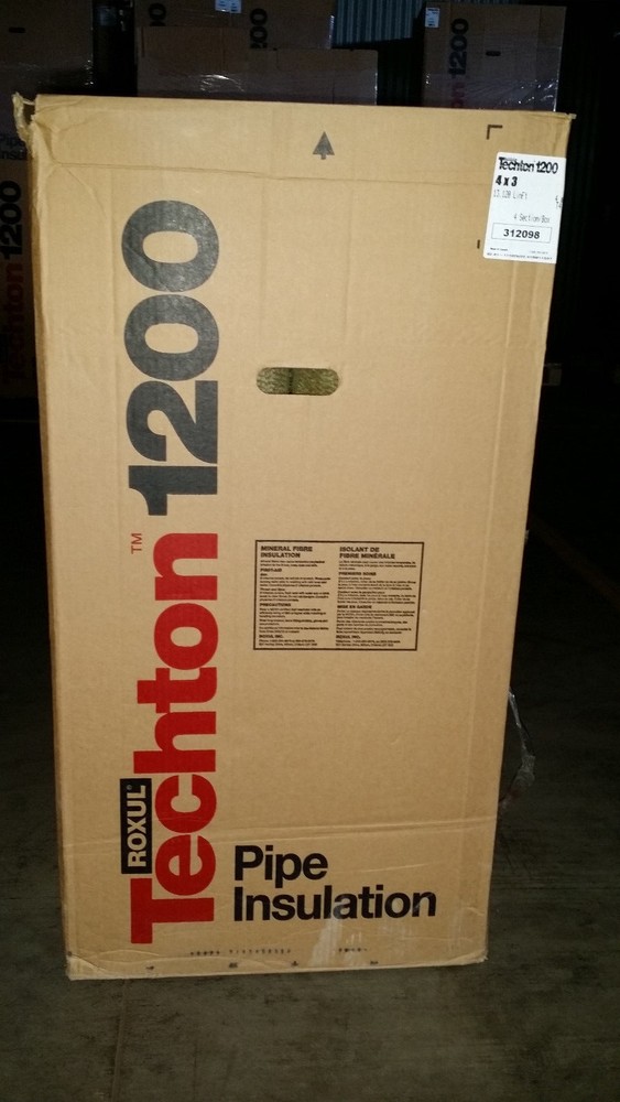 Roxul Techton 1200 Pipe Insulation  4"x3"  13.128 Linear ft