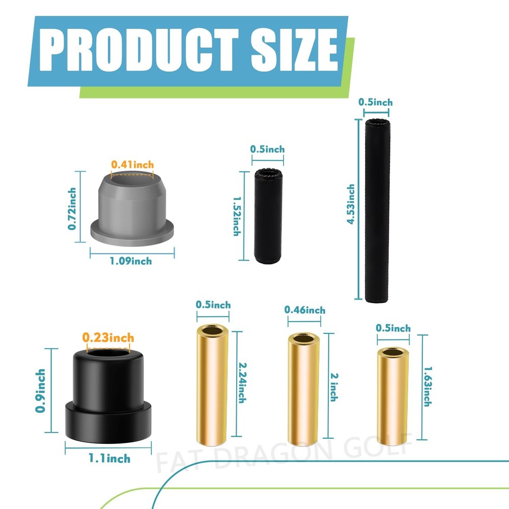 Panglong Club Car Precedent Bushing Kit, Rubber&Polyurethane Kit
