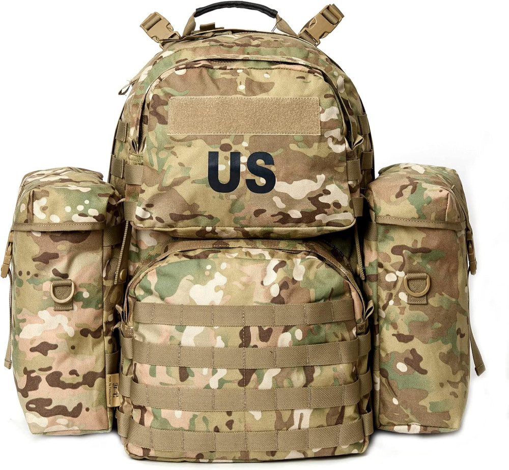 Military Backpack Army Rucksack for Men, MOLLE 2 Medium Assault Pack with Extern