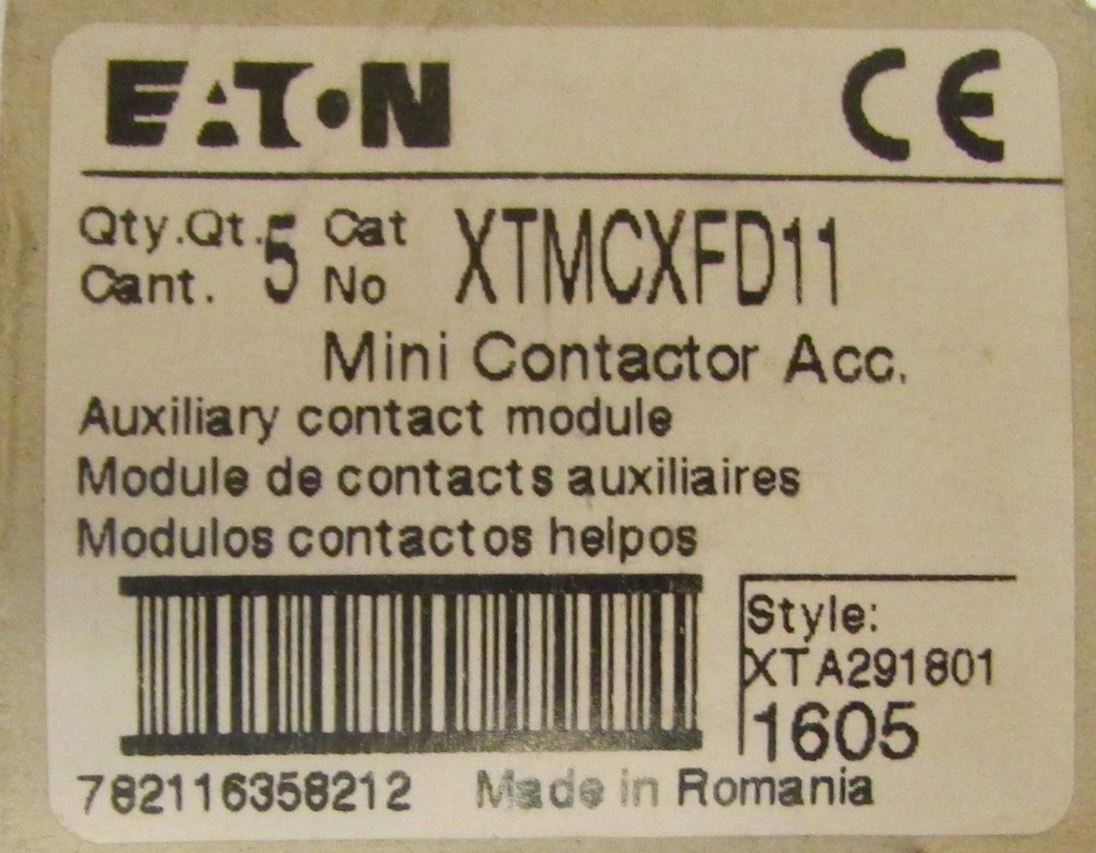 EATON XTMCXFD11 Mini Contactor Front Mount Auxiliary