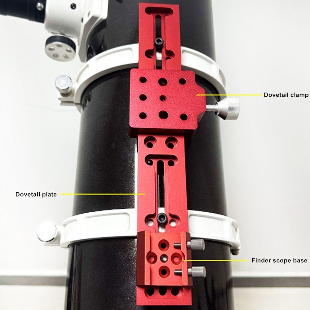 Finder Scope Base Dovetail Clamp Flat Bottom Guide Scope Mount w/ 1/4 Thread
