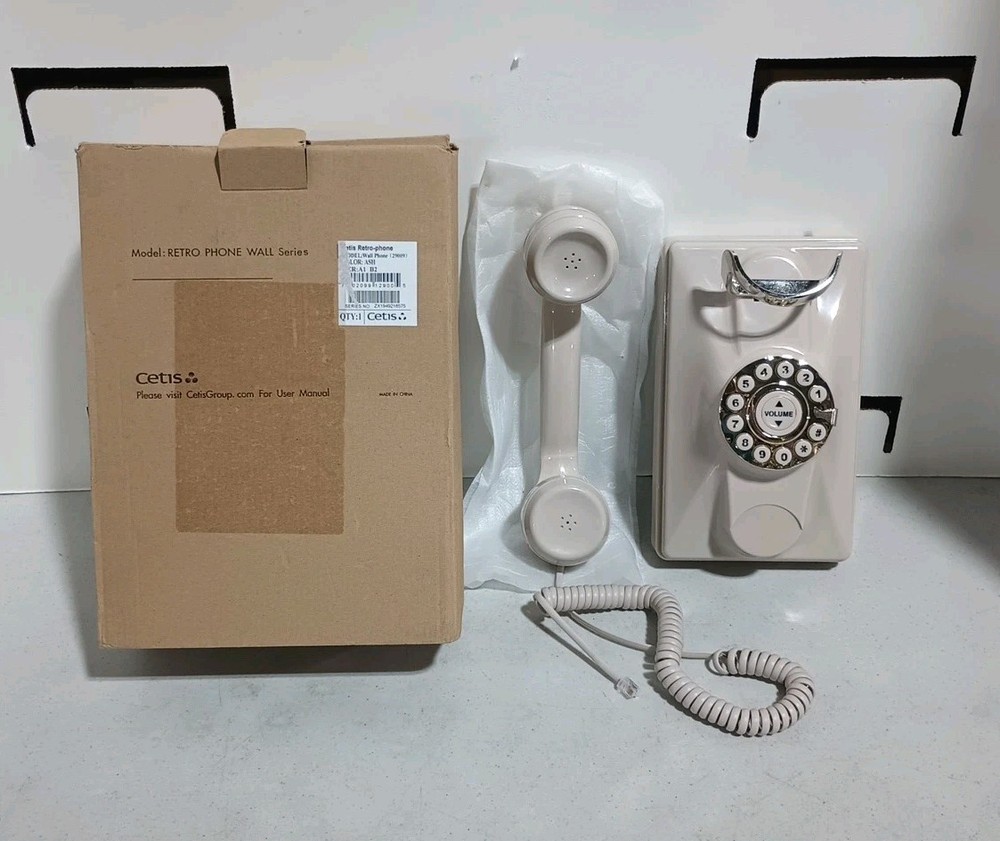 Cetis 29009 Single Line Retro Wall Phone Ash