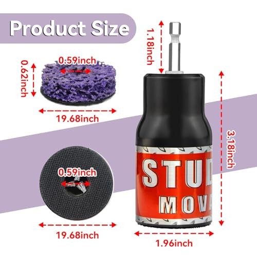 Stud Rust Removal Tool, Wheels Stud and Hub Cleaner Stud Rust Removal Tool