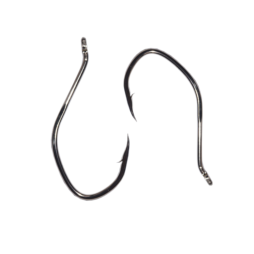 25 - 50Pcs Catfish hooks Offset Big River Sharpened Carbon Steel Circle Fishhook