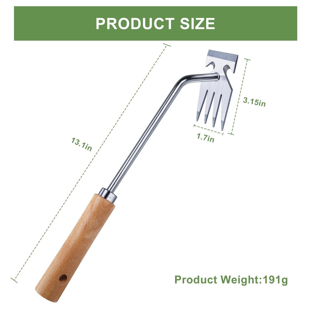 Orelex Weed Puller Tool, Pulling Weeding Tools, Garden Silver