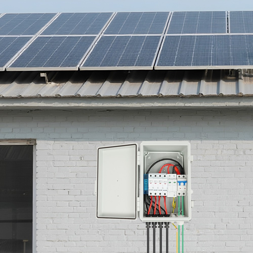 4String Waterproof Solar PV Combiner Box 63A Circuit Breaker Solar Panel System
