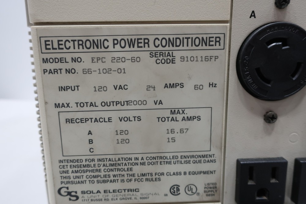 Sola EPC 220-60 Electronic Power Conditioner