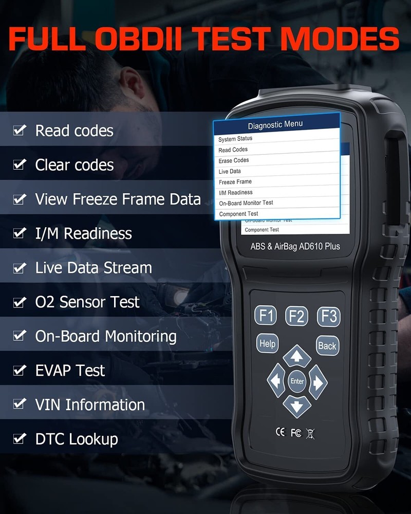 WiFi Bi-directional Scanner OBD2 Code Reader ABS Bleeding Oil & EPB Brake Reset
