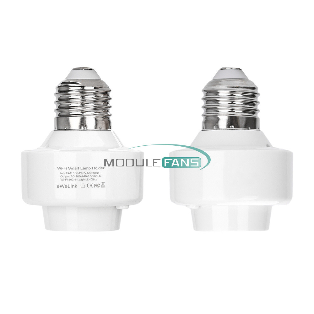 Smart WiFi Bulb Socket E26 E27 Light Bulb Adapter EWeLink Alexa Google Control