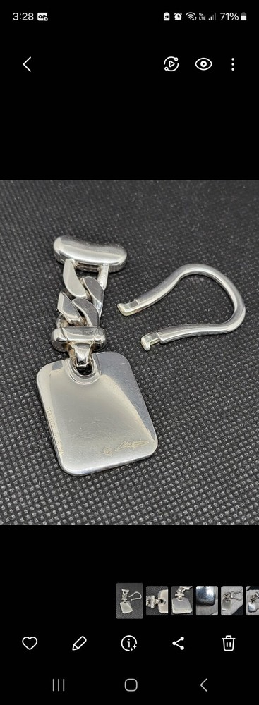 Signed Pedro Duran Spain SOLID REAL Sterling Silver 925 Keychain