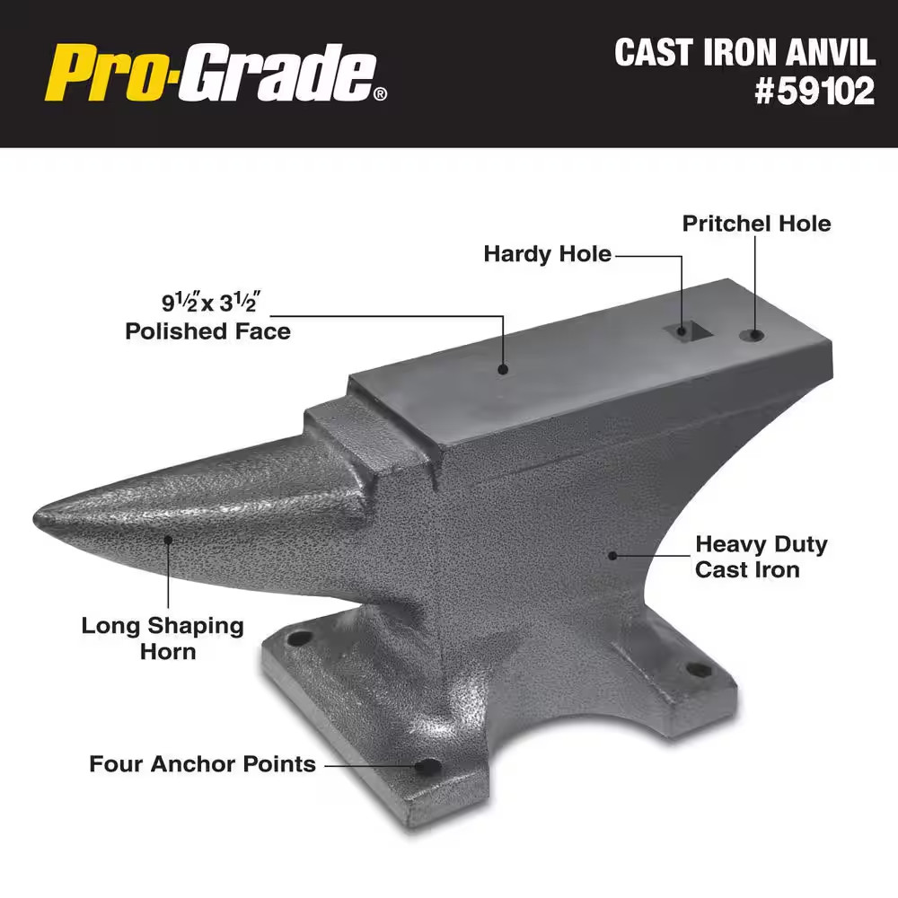 Heavy-Duty 55 Lbs. Cast Iron Anvil