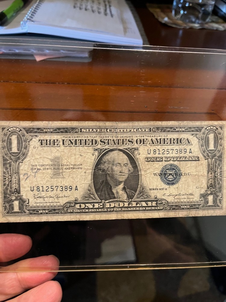 One Dollar 1957B Silver Certificates