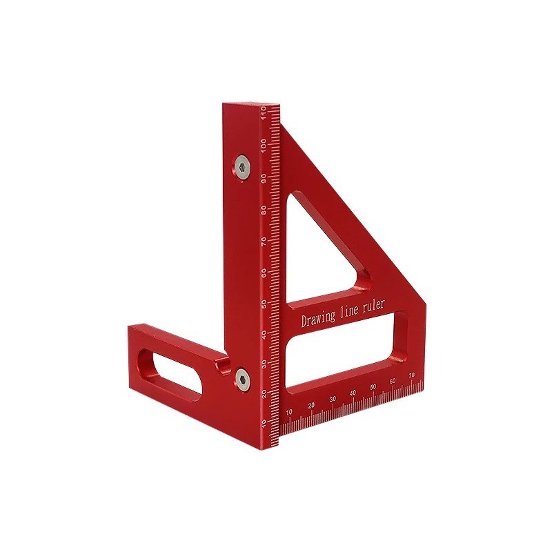 Woodworking Square Protractor Aluminum Alloy Miter Triangle Ruler High Precision