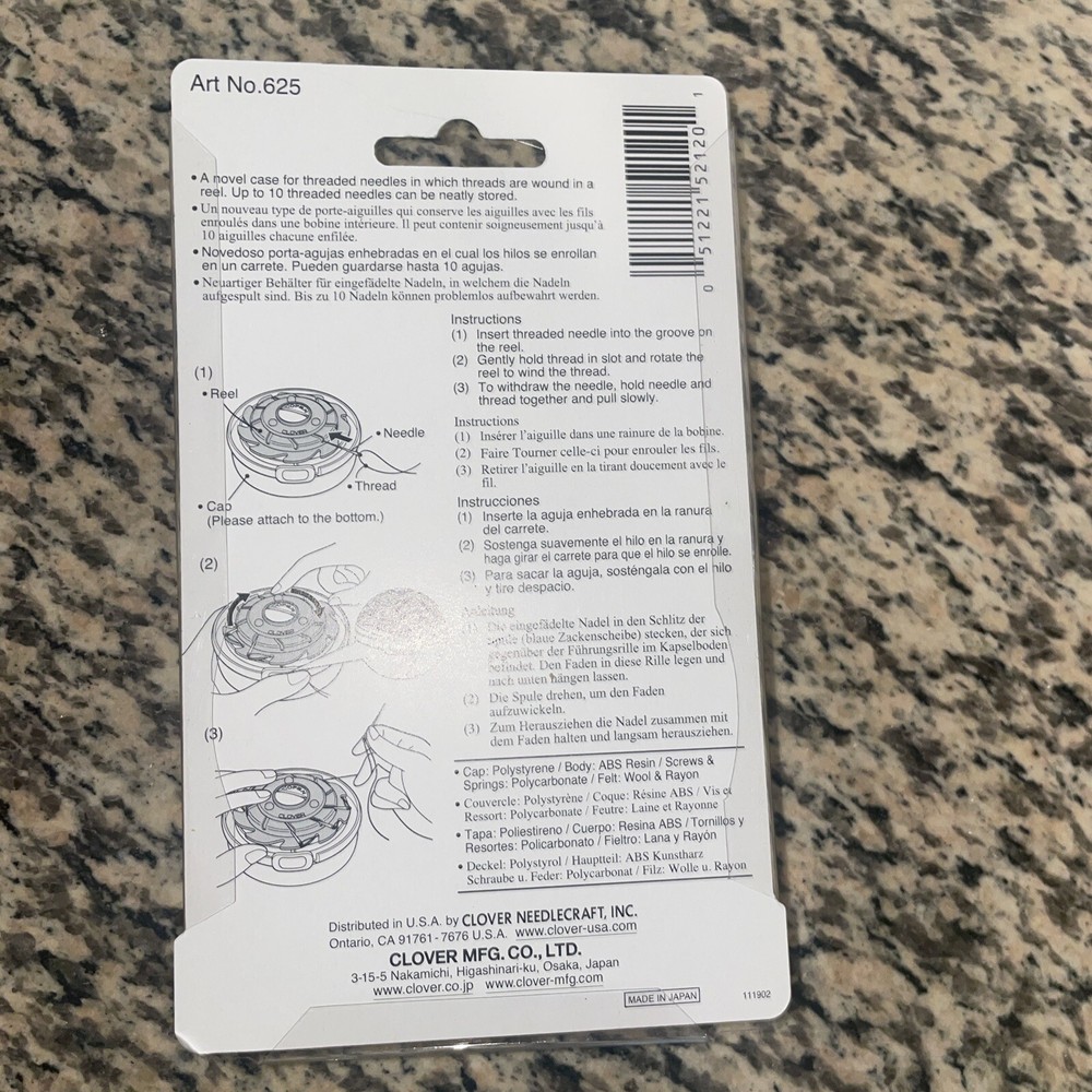 Clover 625 Dome Threaded Needle Case-3"X3"X1"