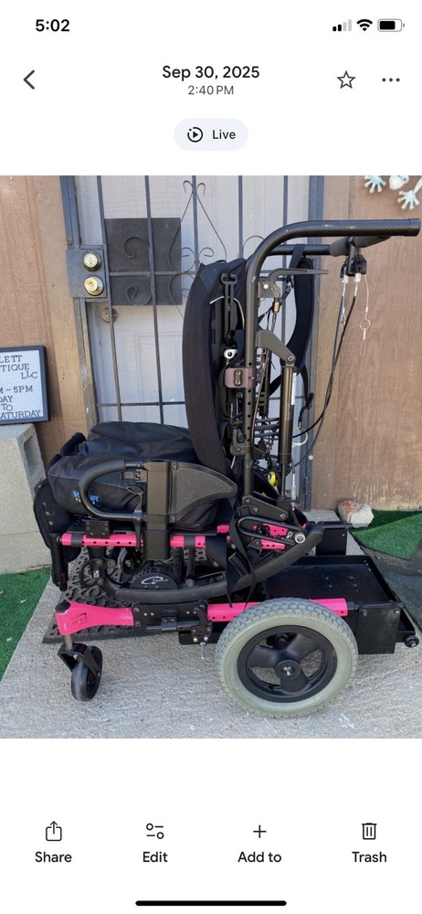 Pink Quickie Wheelchair