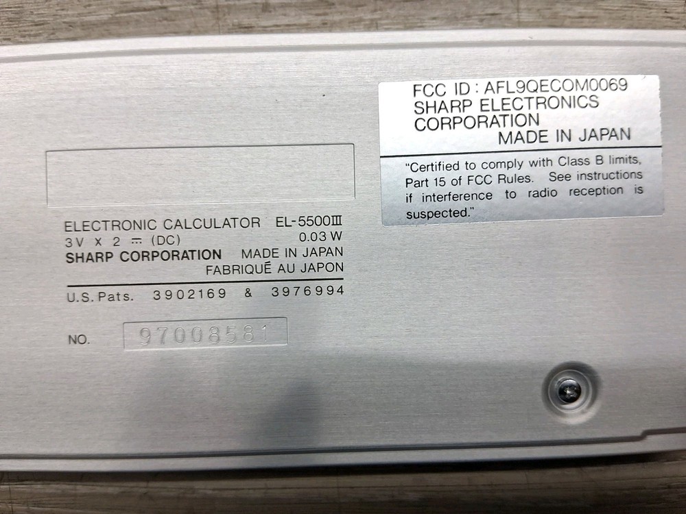 Sharp EL-5500III With Textbook Scientific Computer / Matrix Function ( Read ) !!