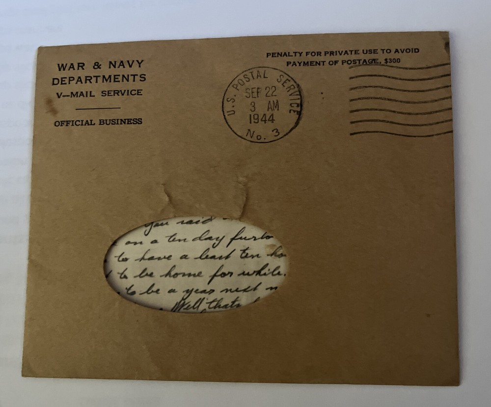 war and navy departments 1995 mailing envelope